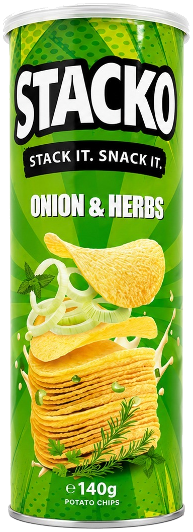 Stacko Onion & Herbs 140g can